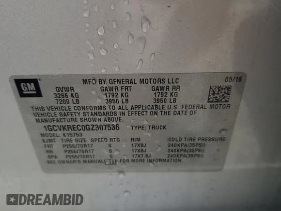 ✅ 2016 Chevrolet Silverado 1500 LT • VIN: 1GCVKREC0GZ307536 • Лот: 75922824. Опубликован ранее на Copart с пробегом 65 950 миль. Бесплатный доступ к архиву аукционных продаж из США и подробный отчёт об истории автомобиля на DreamBid. Изображение 12.