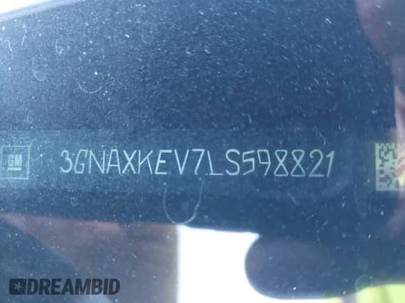 2020 Chevrolet Equinox LT z VIN 3GNAXKEV7LS598821, wystawiony jako IAAI lot #43088697 z przebiegiem 49 107 mil mil oraz . Historia ofert i sprzedaży dostępna na DreamBid. Obrazek 17.