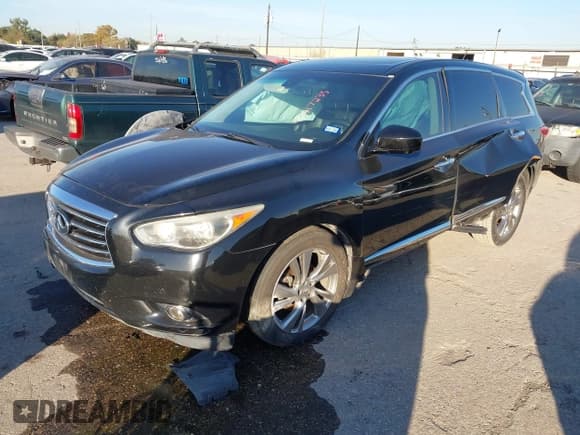✅ 2013 Infiniti JX35 • VIN: 5N1AL0MM1DC317973 • Lot: 43917235. Listed on IAAI with 178,140 mi. Free auction sales archive from the USA and detailed vehicle history report at DreamBid. Image 2.