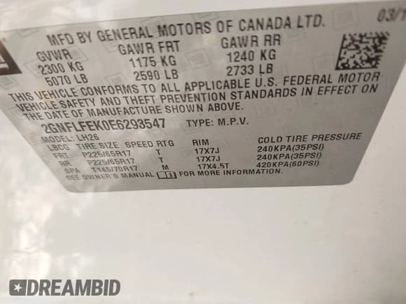 ✅ 2014 Chevrolet Equinox LT • VIN: 2GNFLFEK0E6293547 • Лот: 43688070. Опубликован ранее на IAAI с пробегом 136 105 миль. Бесплатный доступ к архиву аукционных продаж из США и подробный отчёт об истории автомобиля на DreamBid. Изображение 9.