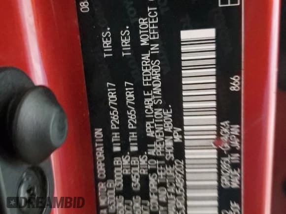 ✅ 2018 Toyota 4Runner SR5 Premium • VIN: JTEBU5JR0J5489202 • Lot: 80462415. Listed on Copart with 119,969 mi. Free auction sales archive from the USA and detailed vehicle history report at DreamBid. Image 14.