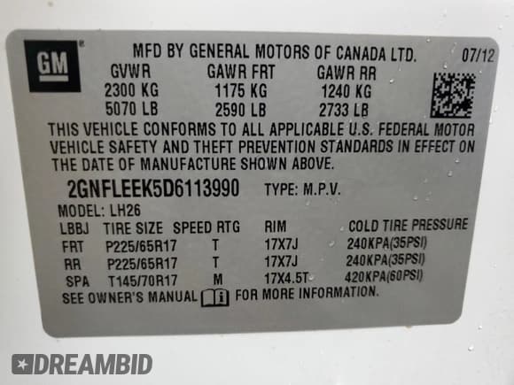 ✅ 2013 Chevrolet Equinox LT • VIN: 2GNFLEEK5D6113990 • Лот: 73529744. Опубликован ранее на Copart с пробегом 129 032 миль. Бесплатный доступ к архиву аукционных продаж из США и подробный отчёт об истории автомобиля на DreamBid. Изображение 13.