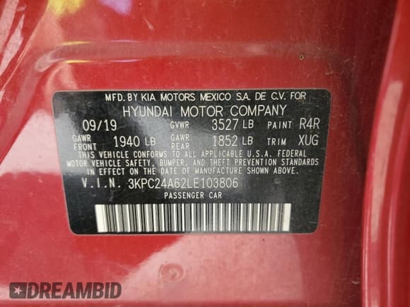 ✅ 2020 Hyundai Accent SE • VIN: 3KPC24A62LE103806 • Лот: 81188114. Опубликован ранее на Copart с пробегом 132 718 миль. Бесплатный доступ к архиву аукционных продаж из США и подробный отчёт об истории автомобиля на DreamBid. Изображение 13.