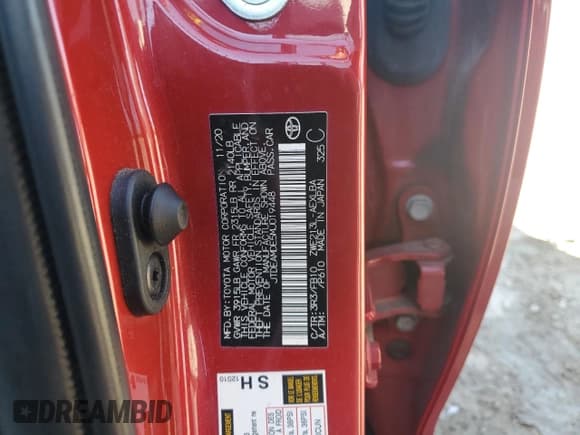 ✅ 2021 Toyota Corolla Hybrid LE • VIN: JTDEAMDE5MJ019448 • Lot: 85764245. Listed on Copart with 50,032 mi. Free auction sales archive from the USA and detailed vehicle history report at DreamBid. Image 12.