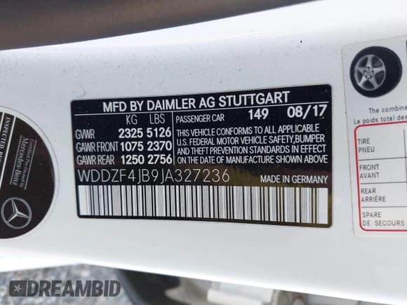 ✅ 2018 Mercedes-Benz E 300 • VIN: WDDZF4JB9JA327236 • Lot: 43470938. Listed on IAAI with 129,386 mi. Free auction sales archive from the USA and detailed vehicle history report at DreamBid. Image 9.