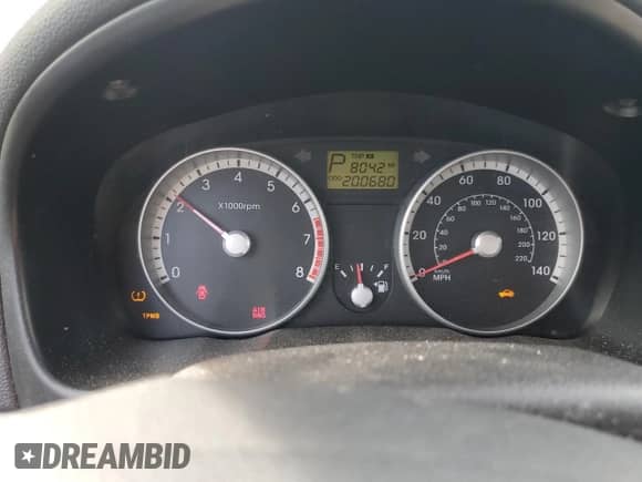 2009 Hyundai Accent Auto GLS z VIN KMHCN46C59U315496, wystawiony jako Copart lot #77889134 z przebiegiem 200 680 mil mil oraz Nie do naprawy • Non repairable. Historia ofert i sprzedaży dostępna na DreamBid. Obrazek 9.