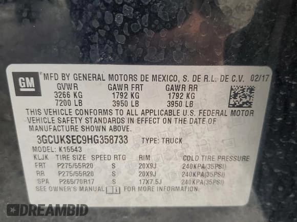 ✅ 2017 Chevrolet Silverado 1500 LTZ • VIN: 3GCUKSEC9HG358733 • Лот: 72158554. Опубликован ранее на Copart с пробегом 86 656 миль. Бесплатный доступ к архиву аукционных продаж из США и подробный отчёт об истории автомобиля на DreamBid. Изображение 12.