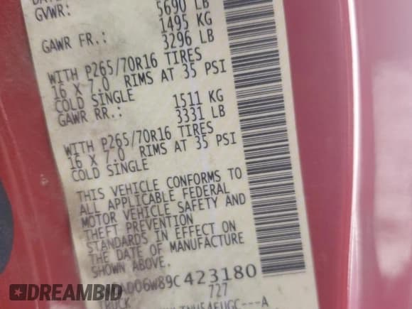 ✅ 2009 Nissan Frontier SE • VIN: 1N6AD06W89C423180 • Lot: 54176085. Listed on Copart with Not provided. Free auction sales archive from the USA and detailed vehicle history report at DreamBid. Image 12.