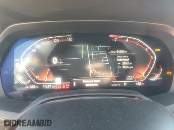 ✅ 2020 BMW X5 sDrive40i • VIN: 5UXCR4C01LLT18667 • Lot: 85134345. Listed on Copart with 54,630 mi. Free auction sales archive from the USA and detailed vehicle history report at DreamBid. Image 9.