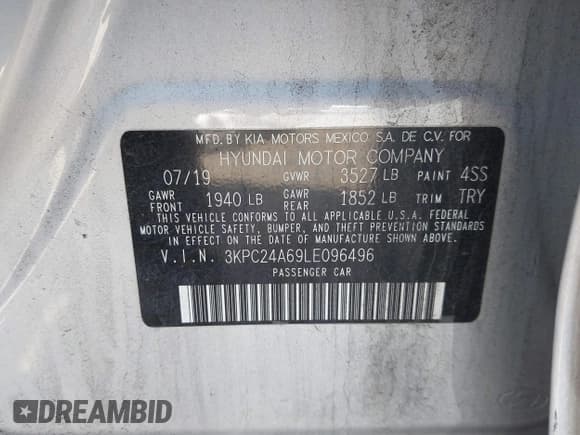 ✅ 2020 Hyundai Accent SE • VIN: 3KPC24A69LE096496 • Лот: 43467456. Опубликован ранее на IAAI с пробегом 104 150 миль. Бесплатный доступ к архиву аукционных продаж из США и подробный отчёт об истории автомобиля на DreamBid. Изображение 9.