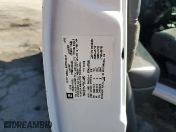 ✅ 2002 Chevrolet S-10 Fleet • VIN: 1GCCS195228174037 • Лот: 43772635. Опубликован ранее на Copart с пробегом 85 842 миль. Бесплатный доступ к архиву аукционных продаж из США и подробный отчёт об истории автомобиля на DreamBid. Изображение 12.