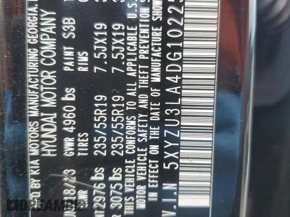 2013 Hyundai Santa Fe Sport z VIN 5XYZU3LA4DG102256, wystawiony jako Copart lot #57813565 z przebiegiem 165 454 mil mil oraz Szkoda całkowita • Salvage title. Historia ofert i sprzedaży dostępna na DreamBid. Obrazek 14.