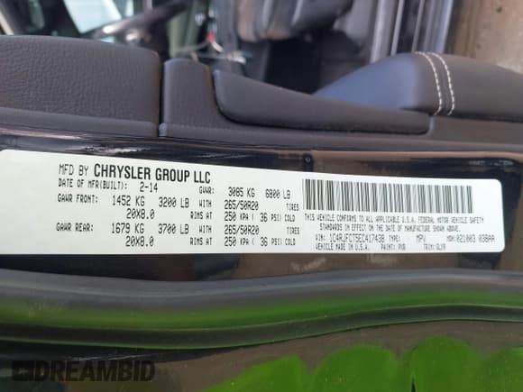 ✅ 2014 Jeep Grand Cherokee Overland • VIN: 1C4RJFCT5EC417438 • Lot: 43396171. Listed on IAAI with 146,358 mi. Free auction sales archive from the USA and detailed vehicle history report at DreamBid. Image 9.