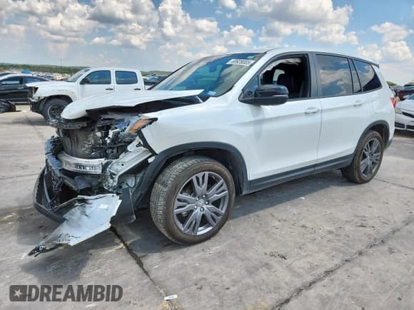 ✅ 2021 Honda Passport EX-L • VIN: 5FNYF7H57MB002751 • Lot: 69928005. Listed on Copart with 47,448 mi. Free auction sales archive from the USA and detailed vehicle history report at DreamBid. Image 1.