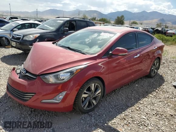 ✅ 2015 Hyundai Elantra Limited • VIN: KMHDH4AE2FU455778 • Lot: 68326985. Listed on Copart with 115,470 mi. Free auction sales archive from the USA and detailed vehicle history report at DreamBid. Image 1.