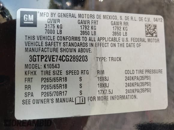 ✅ 2012 GMC Sierra 1500 SLE • VIN: 3GTP2VE74CG289203 • Lot: 43515826. Wystawiony na IAAI z przebiegiem 166 681 mil. Bezpłatny archiwum sprzedaży aukcyjnych z USA i szczegółowy raport historii pojazdu na DreamBid. Zdjęcie 9.