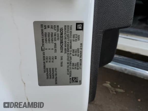 ✅ 2011 Chevrolet Silverado 1500 LT • VIN: 1GCRKSE36BZ343314 • Lot: 67153824. Listed on Copart with 189,519 mi. Free auction sales archive from the USA and detailed vehicle history report at DreamBid. Image 12.