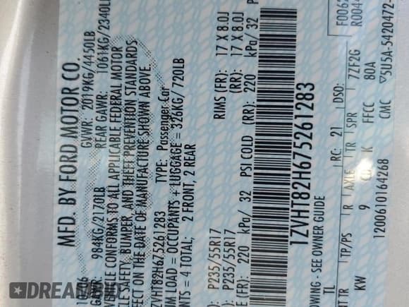 ✅ 2007 Ford Mustang GT Deluxe • VIN: 1ZVHT82H675261283 • Лот: 89476575. Опубликован ранее на Copart с пробегом 104 388 миль. Бесплатный доступ к архиву аукционных продаж из США и подробный отчёт об истории автомобиля на DreamBid. Изображение 12.