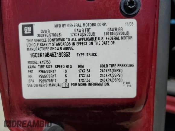 ✅ 2006 Chevrolet Silverado 1500 LT2 • VIN: 1GCEK19B46Z190853 • Лот: 56325805. Опубликован ранее на Copart с пробегом 164 349 миль. Бесплатный доступ к архиву аукционных продаж из США и подробный отчёт об истории автомобиля на DreamBid. Изображение 12.