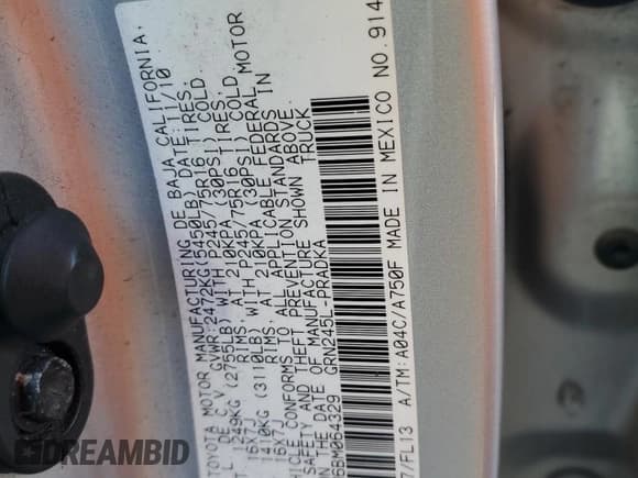 ✅ 2011 Toyota Tacoma • VIN: 3TMLU4EN6BM064329 • Lot: 87413675. Listed on Copart with 199,887 mi. Free auction sales archive from the USA and detailed vehicle history report at DreamBid. Image 12.