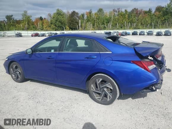 2024 Hyundai Elantra Limited with VIN KMHLP4DG8RU665060, listed as a Copart auction lot 81067385 with 23,707 mi miles and Salvage title. Bid and sale history available at DreamBid. Image 2.