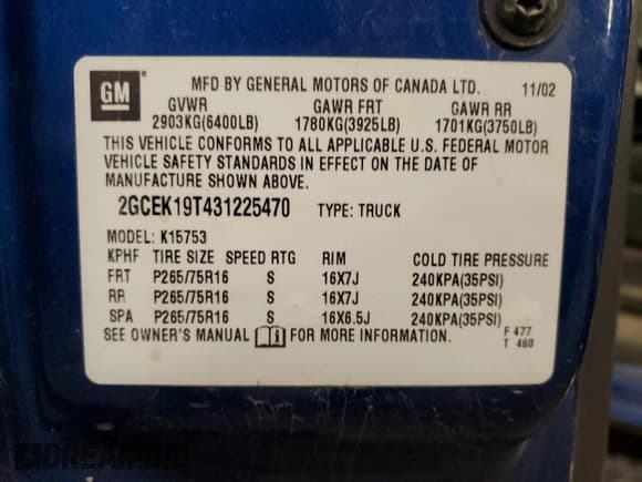 ✅ 2003 Chevrolet Silverado 1500 LS • VIN: 2GCEK19T431225470 • Лот: 81704634. Опубликован ранее на Copart с пробегом 276 259 миль. Бесплатный доступ к архиву аукционных продаж из США и подробный отчёт об истории автомобиля на DreamBid. Изображение 12.