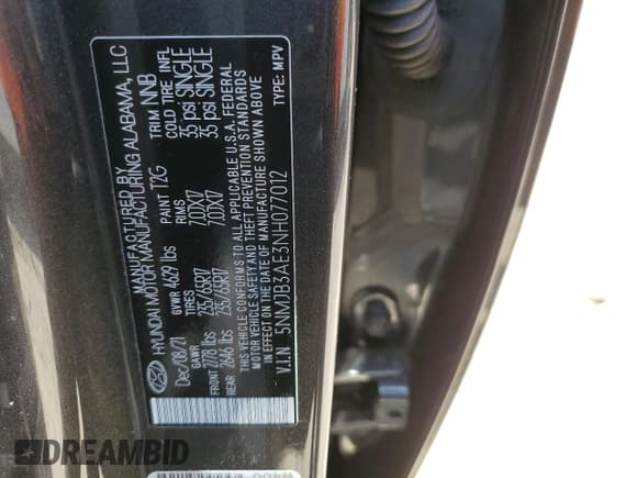 ✅ 2022 Hyundai Tucson SEL • VIN: 5NMJB3AE3NH077012 • Lot: 65064404. Wystawiony na Copart z przebiegiem 36 895 mil. Bezpłatny archiwum sprzedaży aukcyjnych z USA i szczegółowy raport historii pojazdu na DreamBid. Zdjęcie 13.