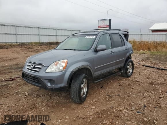 ✅ 2005 Honda CR-V EX SE • VIN: JHLRD789X5C060898 • Lot: 87307245. Listed on Copart with 208,323 mi. Free auction sales archive from the USA and detailed vehicle history report at DreamBid. Image 1.