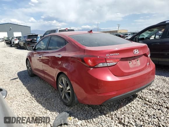 ✅ 2015 Hyundai Elantra Limited • VIN: KMHDH4AE2FU455778 • Lot: 68326985. Listed on Copart with 115,470 mi. Free auction sales archive from the USA and detailed vehicle history report at DreamBid. Image 2.