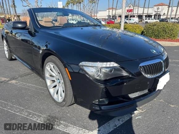 ✅ 2009 BMW 6 Series 650i • VIN: WBAEB53599CX58223 • Lot: 46720505. Listed on Copart with 62,044 mi. Free auction sales archive from the USA and detailed vehicle history report at DreamBid. Image 1.