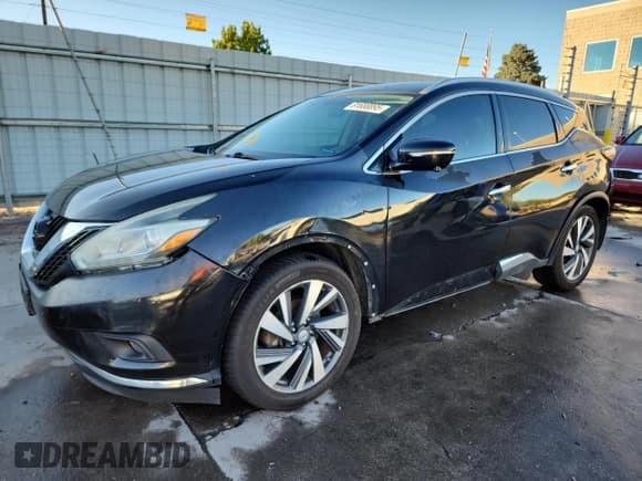 ✅ 2015 Nissan Murano SL • VIN: 5N1AZ2MH7FN256536 • Lot: 81658895. Listed on Copart with 190,302 mi. Free auction sales archive from the USA and detailed vehicle history report at DreamBid. Image 1.