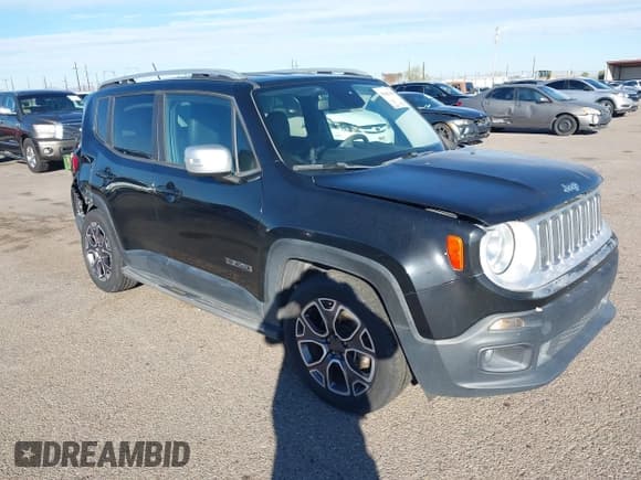 ✅ 2016 Jeep Renegade Limited • VIN: ZACCJADT7GPC84722 • Lot: 43863439. Listed on IAAI with 52,389 mi. Free auction sales archive from the USA and detailed vehicle history report at DreamBid. Image 1.