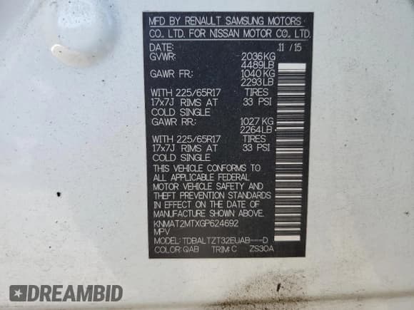 ✅ 2016 Nissan Rogue SV • VIN: KNMAT2MTXGP624692 • Лот: 86226115. Опубликован ранее на Copart с пробегом 49 545 миль. Бесплатный доступ к архиву аукционных продаж из США и подробный отчёт об истории автомобиля на DreamBid. Изображение 14.