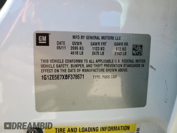 ✅ 2011 Chevrolet Malibu LTZ • VIN: 1G1ZE5E7XBF378671 • Lot: 73311374. Listed on Copart with 205,018 mi. Free auction sales archive from the USA and detailed vehicle history report at DreamBid. Image 14.