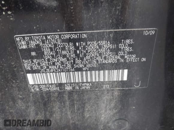 ✅ 2010 Scion xB • VIN: JTLZE4FE2A1107764 • Лот: 43044359. Опубликован ранее на IAAI с пробегом 170 880 миль. Бесплатный доступ к архиву аукционных продаж из США и подробный отчёт об истории автомобиля на DreamBid. Изображение 9.