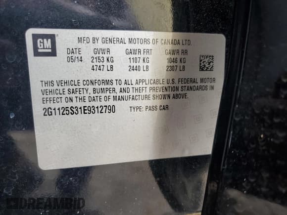 ✅ 2014 Chevrolet Impala LT • VIN: 2G1125S31E9312790 • Лот: 66285214. Опубликован ранее на Copart с пробегом 226 580 миль. Бесплатный доступ к архиву аукционных продаж из США и подробный отчёт об истории автомобиля на DreamBid. Изображение 12.