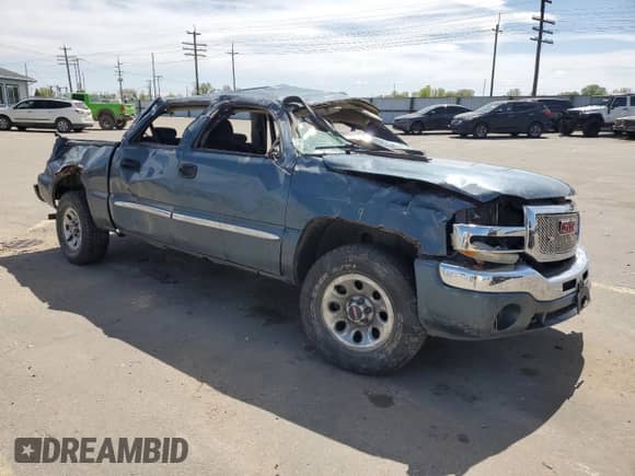 2007 GMC Sierra 1500 SL with VIN 2GTEK13V871119247, listed as a Copart auction lot 53508755 with 165,772 mi miles and Salvage title. Bid and sale history available at DreamBid. Image 4.