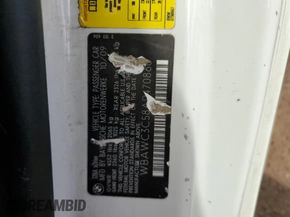 ✅ 2010 BMW 3 Series 328i xDrive • VIN: WBAWC3C58AP470860 • Лот: 74222844. Опубликован ранее на Copart с пробегом Не указан. Бесплатный доступ к архиву аукционных продаж из США и подробный отчёт об истории автомобиля на DreamBid. Изображение 15.