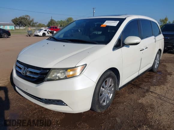 ✅ 2014 Honda Odyssey EX-L • VIN: 5FNRL5H66EB071412 • Lot: 43559911. Wystawiony na IAAI z przebiegiem 141 329 mil. Bezpłatny archiwum sprzedaży aukcyjnych z USA i szczegółowy raport historii pojazdu na DreamBid. Zdjęcie 2.