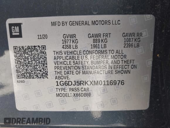 ✅ 2021 Cadillac CT4 Luxury • VIN: 1G6DJ5RKXM0116976 • Lot: 42568828. Listed on IAAI with 45,780 mi. Free auction sales archive from the USA and detailed vehicle history report at DreamBid. Image 9.