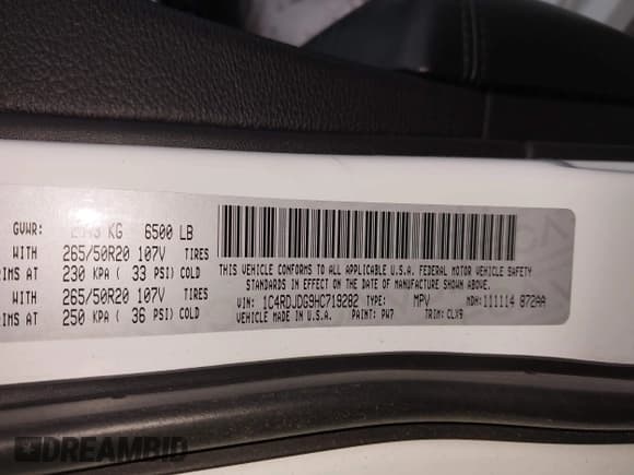 ✅ 2017 Dodge Durango GT • VIN: 1C4RDJDG9HC719282 • Lot: 42517494. Wystawiony na IAAI z przebiegiem 134 013 mil. Bezpłatny archiwum sprzedaży aukcyjnych z USA i szczegółowy raport historii pojazdu na DreamBid. Zdjęcie 9.