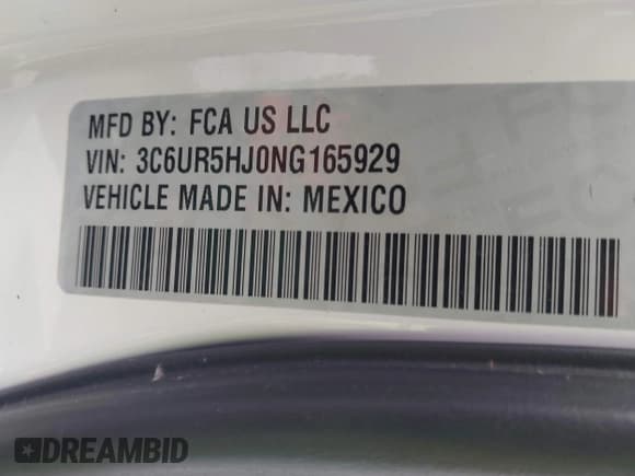 ✅ 2022 Ram 2500 Tradesman • VIN: 3C6UR5HJ0NG165929 • Лот: 43433041. Опубликован ранее на IAAI с пробегом 57 217 миль. Бесплатный доступ к архиву аукционных продаж из США и подробный отчёт об истории автомобиля на DreamBid. Изображение 9.