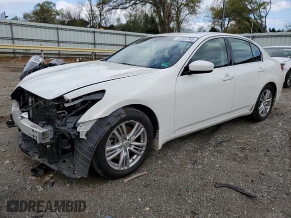 ✅ 2012 Infiniti G25 Journey • VIN: JN1DV6AP5CM813125 • Lot: 52281745. Listed on Copart with 88,525 mi. Free auction sales archive from the USA and detailed vehicle history report at DreamBid. Image 1.