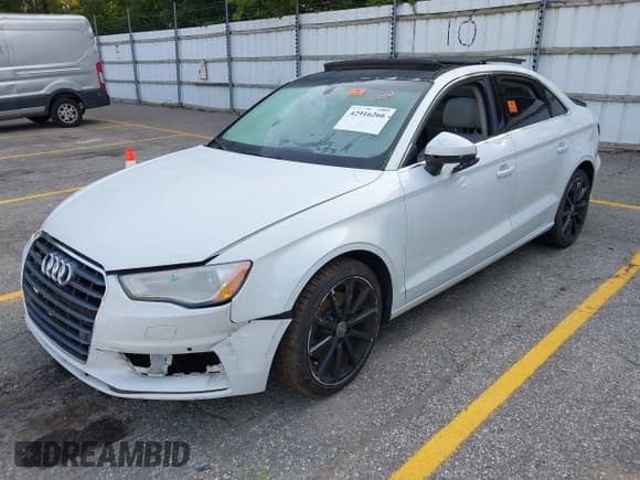 ✅ 2015 Audi A3 Premium Plus • VIN: WAUEFGFF9F1026797 • Lot: 42916266. Listed on IAAI with 128,753 mi. Free auction sales archive from the USA and detailed vehicle history report at DreamBid. Image 2.