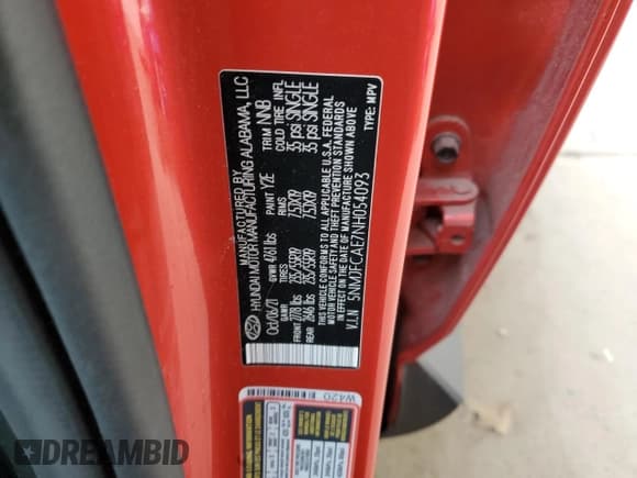 ✅ 2022 Hyundai Tucson SEL • VIN: 5NMJFCAE7NH054093 • Lot: 55257994. Wystawiony na Copart z przebiegiem 50 473 mil. Bezpłatny archiwum sprzedaży aukcyjnych z USA i szczegółowy raport historii pojazdu na DreamBid. Zdjęcie 15.