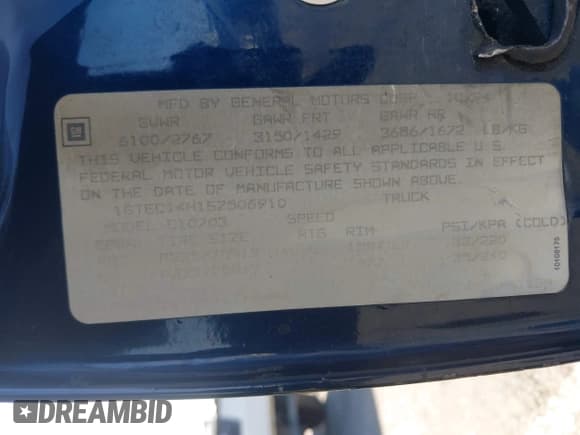 ✅ 1995 GMC Sierra 1500 • VIN: 1GTEC14H1SZ506910 • Lot: 42905731. Wystawiony na IAAI z przebiegiem 361 784 mil. Bezpłatny archiwum sprzedaży aukcyjnych z USA i szczegółowy raport historii pojazdu na DreamBid. Zdjęcie 9.