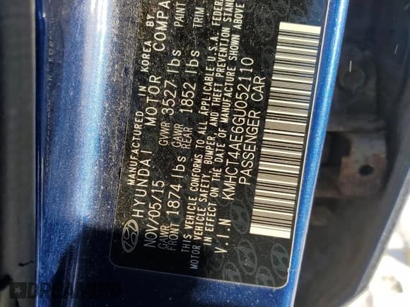 ✅ 2016 Hyundai Accent SE • VIN: KMHCT4AE6GU052110 • Лот: 42761944. Опубликован ранее на Copart с пробегом 103 381 миль. Бесплатный доступ к архиву аукционных продаж из США и подробный отчёт об истории автомобиля на DreamBid. Изображение 12.