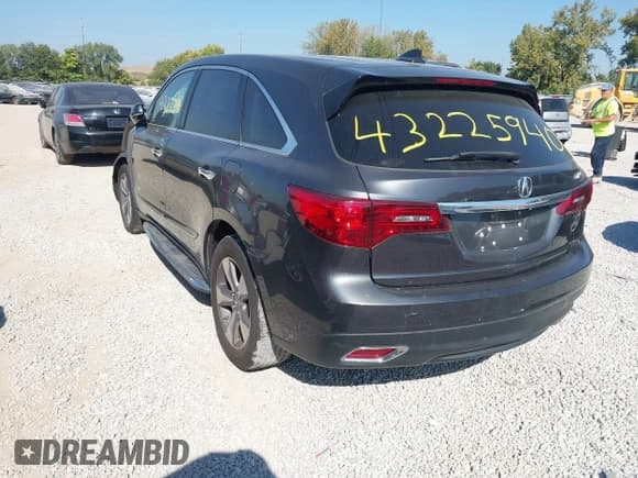 ✅ 2014 Acura MDX • VIN: 5FRYD3H22EB019848 • Lot: 43225940. Listed on IAAI with 193,295 mi. Free auction sales archive from the USA and detailed vehicle history report at DreamBid. Image 3.