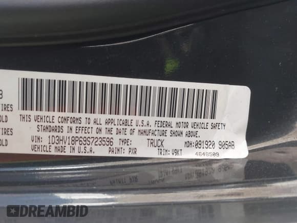 ✅ 2009 Dodge 1500 TRX • VIN: 1D3HV18P69S723596 • Lot: 41908314. Wystawiony na IAAI z przebiegiem 95 076 mil. Bezpłatny archiwum sprzedaży aukcyjnych z USA i szczegółowy raport historii pojazdu na DreamBid. Zdjęcie 9.