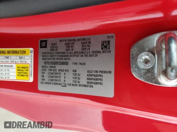 ✅ 2015 GMC Sierra 1500 • VIN: 1GT01XEG6FZ506805 • Лот: 74214214. Опубликован ранее на Copart с пробегом 183 578 миль. Бесплатный доступ к архиву аукционных продаж из США и подробный отчёт об истории автомобиля на DreamBid. Изображение 12.